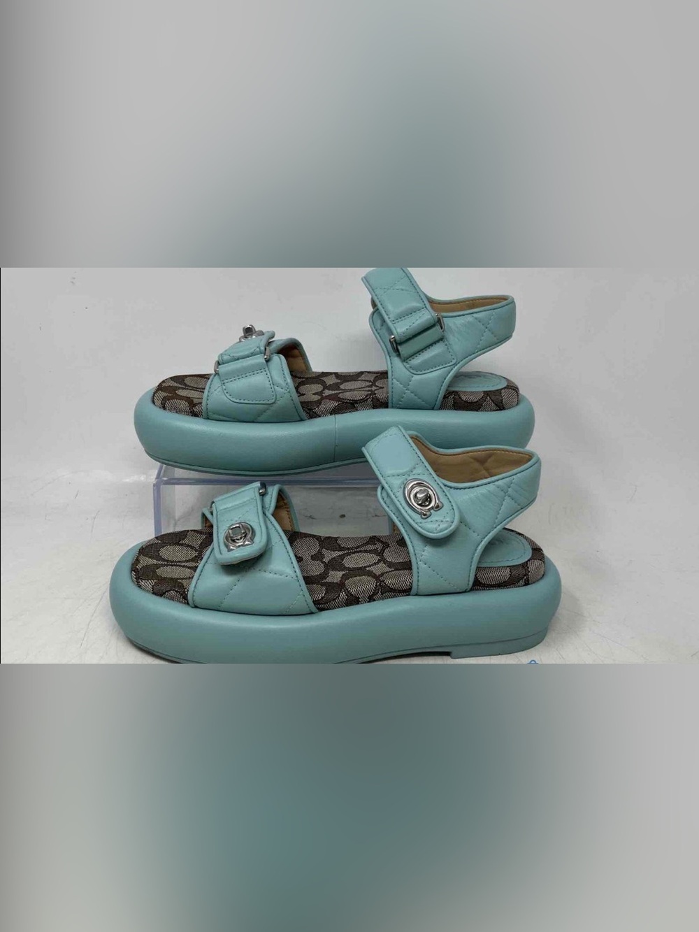 Coach Peyton double buckle flatform sandal Size 5.5